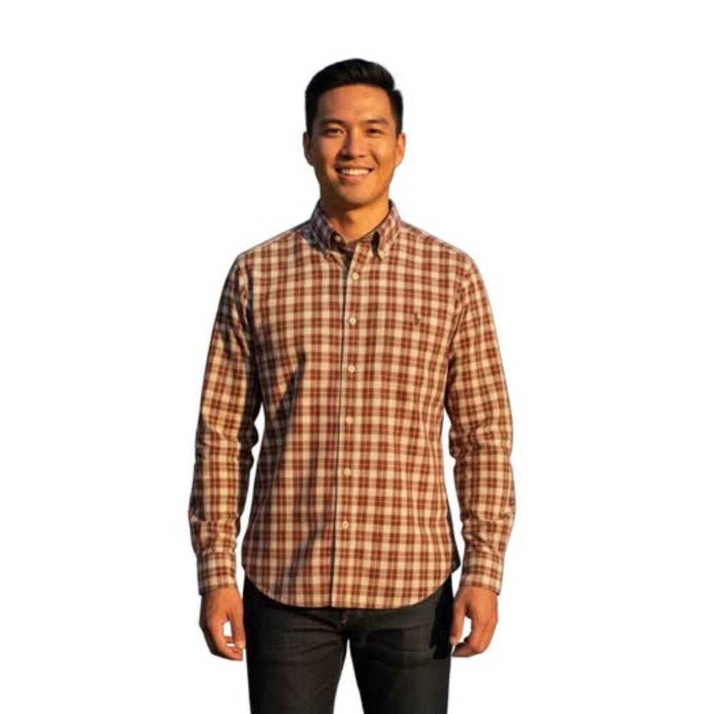 Ralph Lauren Classic Fit Button Down Shirt. SZ XL. 17” Neck. Plaid. Black‎ Pony.